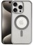 Buğz Iphone 15 Pro Max Kılıf Erozi Magsafe Kapak - Gümüş 1