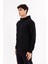 Omuz Panel Detaylı Fermuarlı Kapüşonlu Erkek Sweatshirt 2