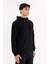 Omuz Panel Detaylı Fermuarlı Kapüşonlu Erkek Sweatshirt 4