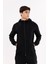 Omuz Panel Detaylı Fermuarlı Kapüşonlu Erkek Sweatshirt 5