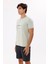 Bisiklet Yaka Ön Baskı Detaylı Rahat Kalıp Kısa Kollu Tişört 2