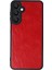 Buğz Samsung Galaxy A16 5g Kılıf Aras Deri Kapak - Kırmızı 2
