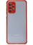 Buğz Samsung Galaxy A72 Kılıf Miami Şeffaf Silikon - Kırmızı 2