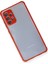 Buğz Samsung Galaxy A72 Kılıf Miami Şeffaf Silikon - Kırmızı 3