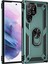 Buğz Samsung Galaxy S21 Ultra Kılıf Sofya Yüzüklü Silikon Kapak - Yeşil 1