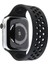 Apple Watch 42MM Ayarlı Delikli Silikon Kordon - SIYAH-SIYAH-(5796) 1