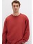 Erkek Bisiklet Yaka %100 Pamuk Sweatshirt M0S10482 Kiremit 2
