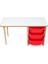 3 Çekmeceli Çocuk Etkinlik Masası - Beyaz Mdf - Kırmızı Çekmeceli - 18MM 1.sınıf Mdf 4
