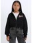 Kız Çocuk Baskılı Kapüşonlu İçi Yumuşak Tüylü Fermuarlı Sweatshirt D1569A824WN 14