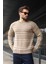 Vizon Çizgili Triko Erkek Kazak E7457 1
