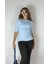 Kadın Kayık Yaka Yarım Kol Fitilli Bluz 1