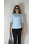 Kadın Kayık Yaka Yarım Kol Fitilli Bluz 6