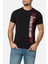 Round Neck Black T-Shirt With Graphic Black-Red 1