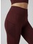 Kadın Fileli Cep Detay Karyoka Dikişli Bordo Renk Dalgıç Tayt 2