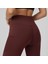 Kadın Fileli Cep Detay Karyoka Dikişli Bordo Renk Dalgıç Tayt 3