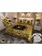 Çift Kişilik Pike Takımı Pamuklu Kumaş Jakar Dokuma Kapitone Dikişli 3D Dijital Baskılı 7 Parça-Lüks Duvet Cover Set Model 2
