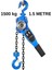 Hubzug 1.5 Ton Zincirli El Vinci 1500 kg Kaldırma Kapasiteli Çelik Zincirli Vinç 1.5 M Yükseklik 1