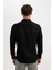 Slim Fit Dar Kesim Düğmeli Dokulu Düz Pamuk Karışımlı Uzun Kollu Beyaz Gömlek 6