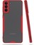 Buğz Samsung Galaxy S21 Plus Kılıf Platin Silikon - Kırmızı 1