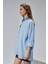Kadın Apoletli Katlamalı Uzun Kol Oversize Gömlek 5
