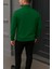 Erkek Kışlık Basic Yeşil Fermuarlı Sweatshirt 6