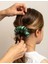 Kadın Saten Toka - Pastel Fıstık – Tekli Lüks Lastik Model Scrunchie 3