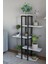 Dekoratif 5 Raflı Metal Çiçeklik, Modern Çok Katlı Saksılık, Bitki Standı, Salon Balkon Saksı Standı Beyaz 3