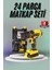 Matkap Seti 24 Parça Çift Bataryalı Darbeli LED Işıklı Vidalama 1
