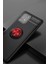Buğz Samsung Galaxy A91 / S10 Lite Kılıf Range Yüzüklü Silikon - Siyah-Kırmızı 2