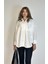 Kadın Taş Detaylı Uzun Kollu Oversize Gömlek 1