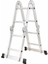 BY 102 8 basamak 2,40 m 1,2 mm Alüminyum Katlanır Çok Amaçlı Merdiven 1