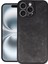 Buğz Iphone 16 Pro Kılıf Aras Deri Kapak - Siyah 1