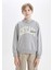 Erkek Çocuk Kapüşonlu Cepli Baskılı Sweatshirt C9798A824WN 8