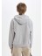 Erkek Çocuk Kapüşonlu Cepli Baskılı Sweatshirt C9798A824WN 9