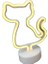 Neon Işıklı Kedi Lamba Pil+Usb Pembe Işık MZ-122 1