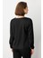 Kadın Degaje Yaka Uzun Kollu Bluz 3029 Siyah 4