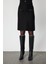 Kadın Cep Detaylı Diz Üstü Triko Etek 69508 Siyah 3