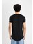 Long Muscle Fit Bisiklet Yaka Basic Düz Kısa Kollu Siyah Tişört N2104AZ24AU 7