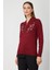 Kadın V Yaka Çiçek Işlemeli Triko Kazak 65307 Bordo 2