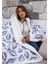 Flanel Sherpa Leaf Battaniye Çift Kişilik Antrasit 200X230CM 1