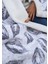 Flanel Sherpa Leaf Battaniye Çift Kişilik Antrasit 200X230CM 4