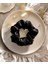 Kadın Saten Toka - Sonsuz Siyah – Tekli Lüks Lastik Model Scrunchie 1