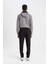 Slim Fit Sporcu İnce Jogger Eşofman Altı Dar Kesim Fermuarlı Basic Düz Standart Paça S3309AZ24AU 7