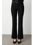 Kadın Beli Kemerli Ispanyol Paça Pantolon 1011 Siyah 3