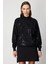 Kadın Taşlı Dik Yaka Triko Kazak 60323 Siyah 1