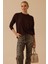 Kadın Sıfır Yaka Basic Tunik 1025 Kahverengi 1
