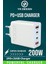 Yk Desing 200W Yüksek Güç Çoklu Port 2×usb + 2×type-C Pd/qc Hızlı Şarj Cihazı - 4 Port Çok Fonksiyonlu Adaptör 1