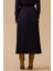 Kadın Esnek Bel Pliseli Basic Etek 1019 Lacivert 3