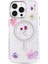 Buğz Newface Iphone 15 Pro Flower Magsafe Kapak - Mor 1