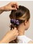 Kadın Saten Toka - Tozlu Orkide – Tekli Lüks Lastik Model Scrunchie 3